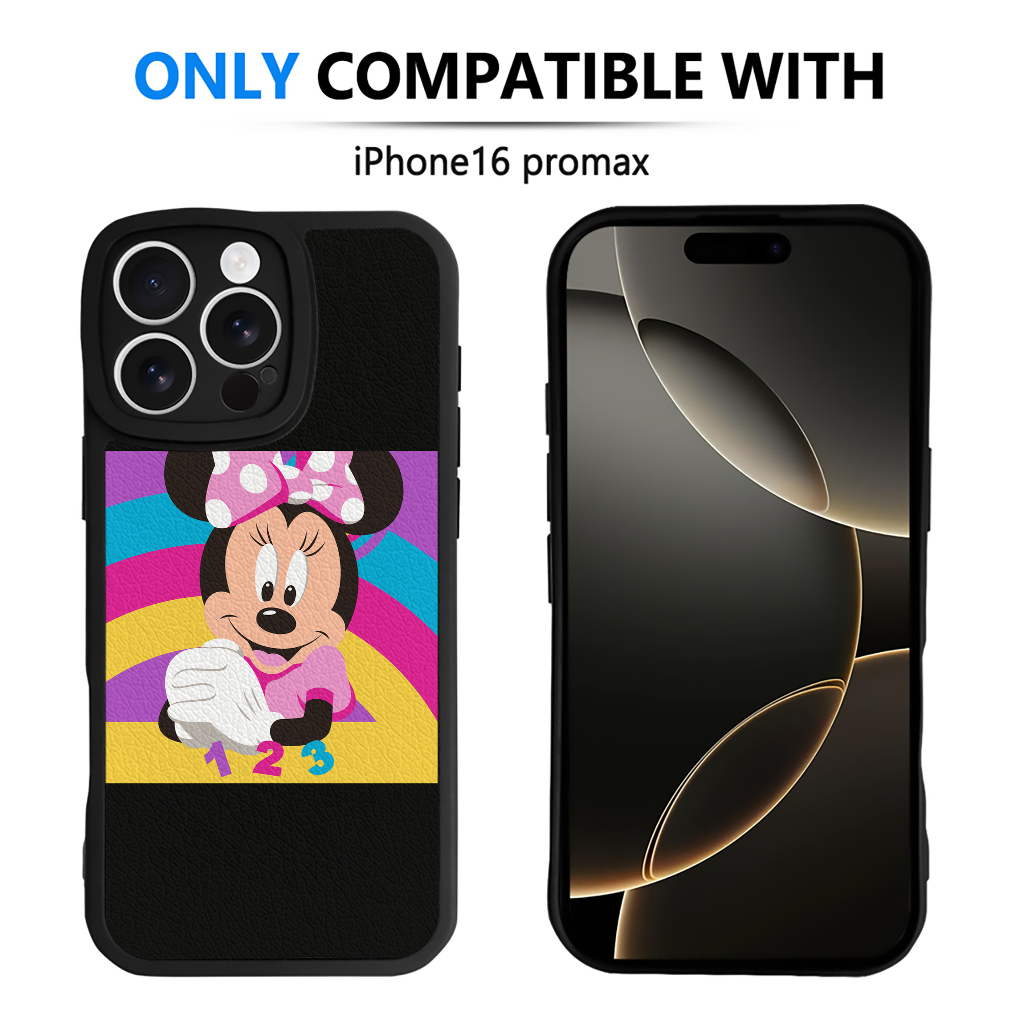 （画像用） ミッキーマウス Mickey Mouse 【iPhone 16シリーズ対応】シリコンスマホケース（レザー調） 材質：シリコン